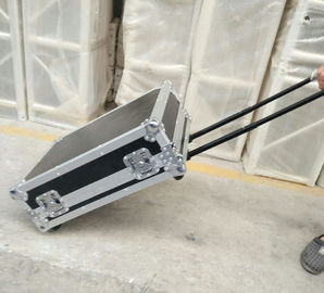 China Kundengebundener Aluminiumlaufkatzen-Flug-Fall-Sperrholz-Straßen-Kasten mit Rädchen fournisseur
