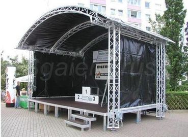 Customer Design  4 Pillars True Project Stage Lighting Truss 6x6 x 6 M Fixed Height Roofing with High Loading