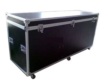 22U Heavy Duty Black Wooden Standard Rack Flight Case / Custom Aluminum Case for Valuable Equipment Protection and Safety