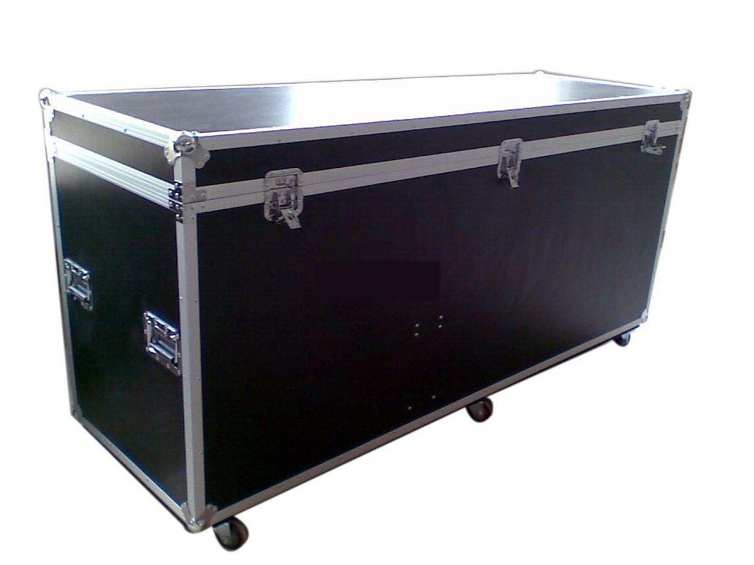 22U Heavy Duty Black Wooden Standard Rack Flight Case / Custom Aluminum Case for Valuable Equipment Protection and Safety