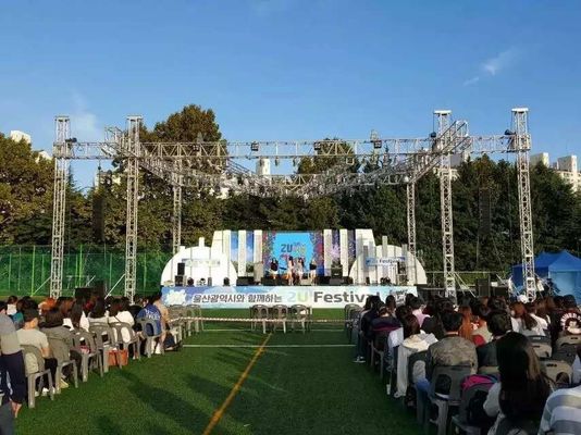 Beleuchtungs-Bolzen-Binder-beschreiten Aluminiumdach-Binder wiederverwendete Korrosionsbeständigkeits-Größe 300*300 wieder